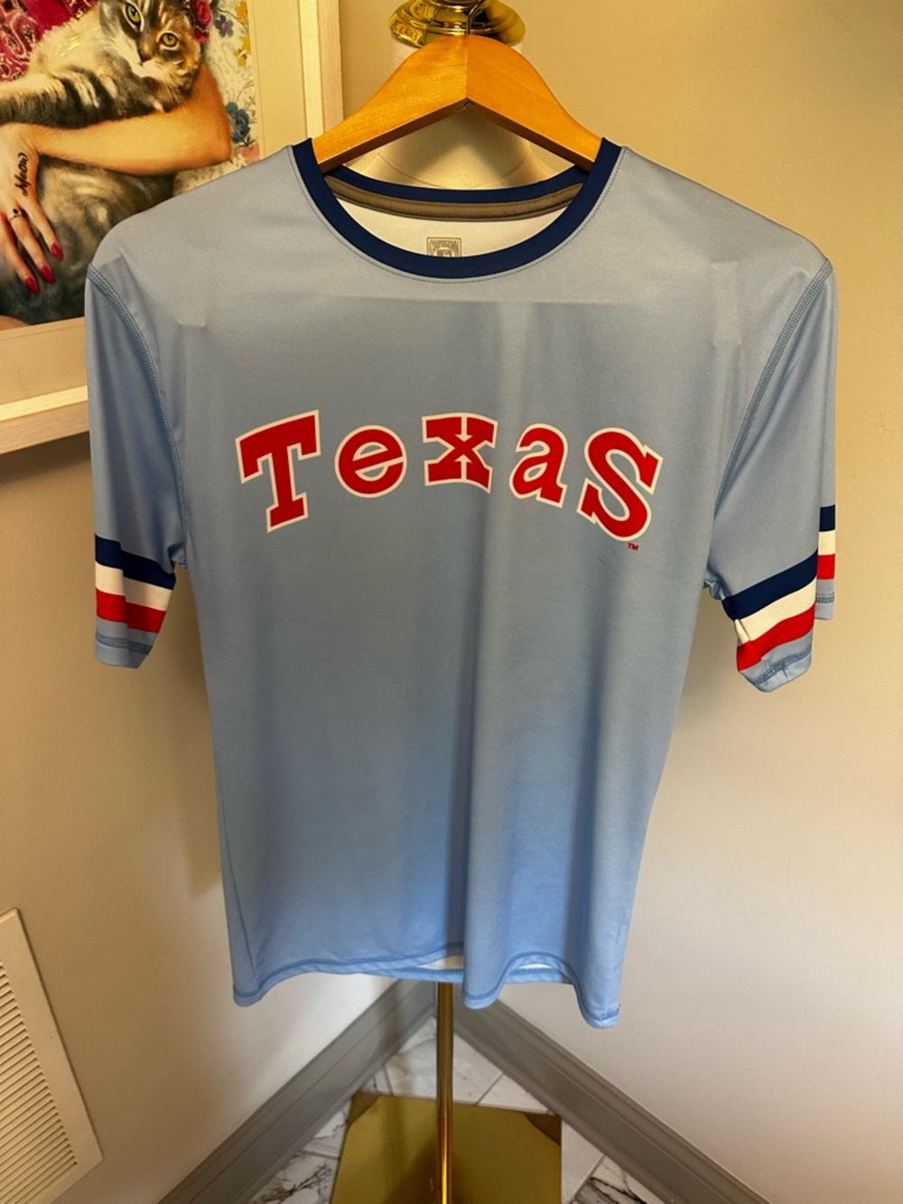 Texas Nolan Ryan  Light Blue Short-Sleeve Athletic Jersey